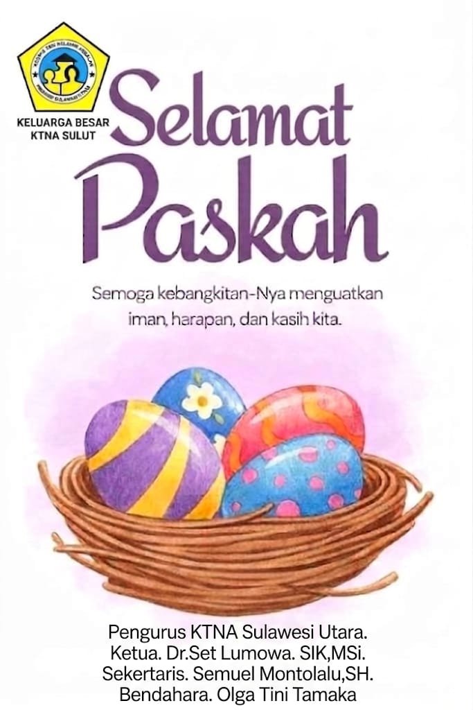 KELUARGA BESAR KTNA SULUT MENGUCAPKAN SELAMAT PASKAH
